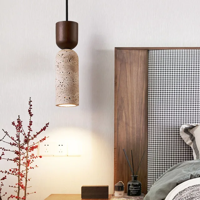 Japanese Wabi-Sabi Bedroom Chandelier – French-Style Vintage Pendant for Hotel, Homestay & Bespoke Bedroom Décor