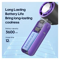 Ventilateur portable haute vitesse, rechargeable 3600mAh, 100 vitesses réglables, mini ventilateur turbo pliable pour le refroidissement 2