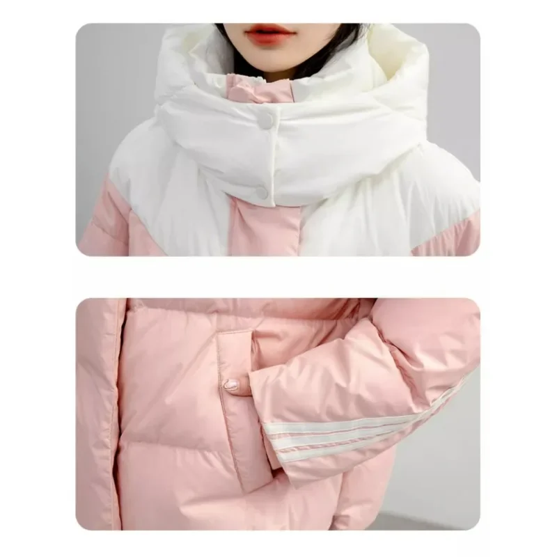 2023 New Women Down Jacket Winter Coat Female Short Parkas Thick Warm Outwear Leisure Time Hooded Versatile Fashion Overcoat