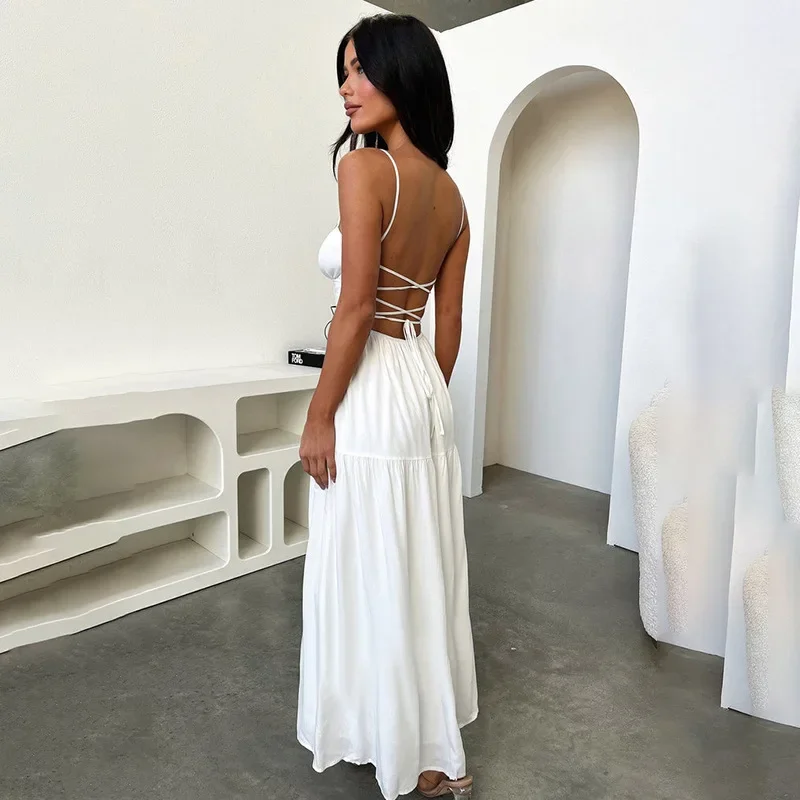 Flowy Boho Evening Gowns Long Dress Beach Boho Chic Maxi Dress