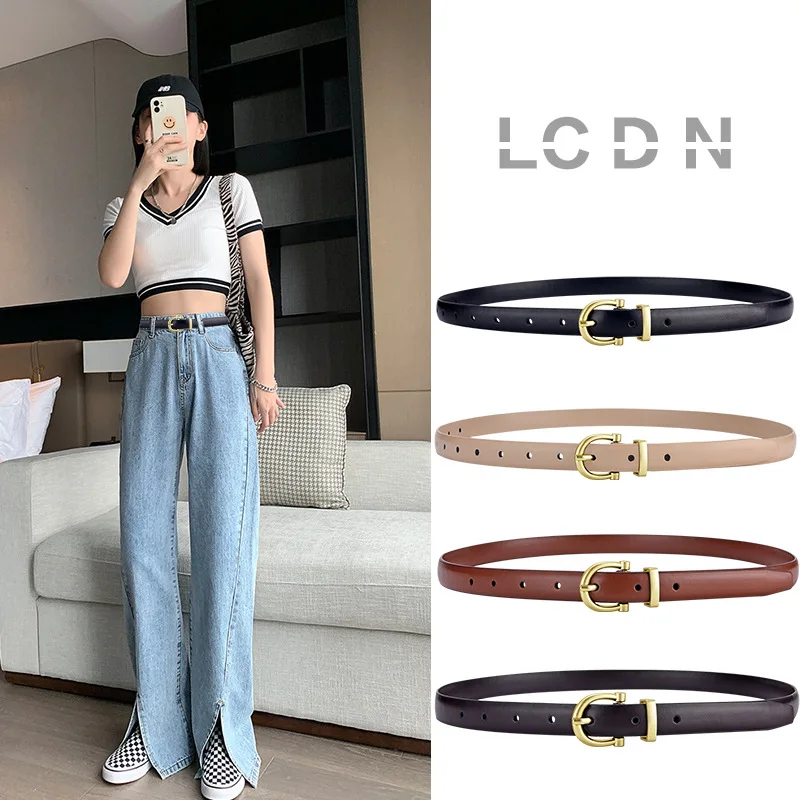 Women`s Belt italy design for girls antique retro simple female student thin belt for women Korean cut edge jeans waistband