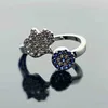 Trendy 925 Sterling Silver Evil Eye Crystal Adjustable Rings For Women Party Fashion Jewelry Anniversary Gift Wholesale 4