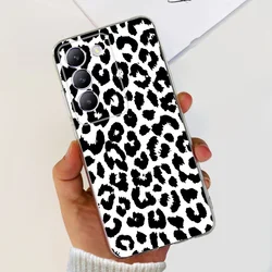 Elegant Flower Transparent Silicone Soft Back Cover for Vivo V30 Lite 5G (Case - c69)