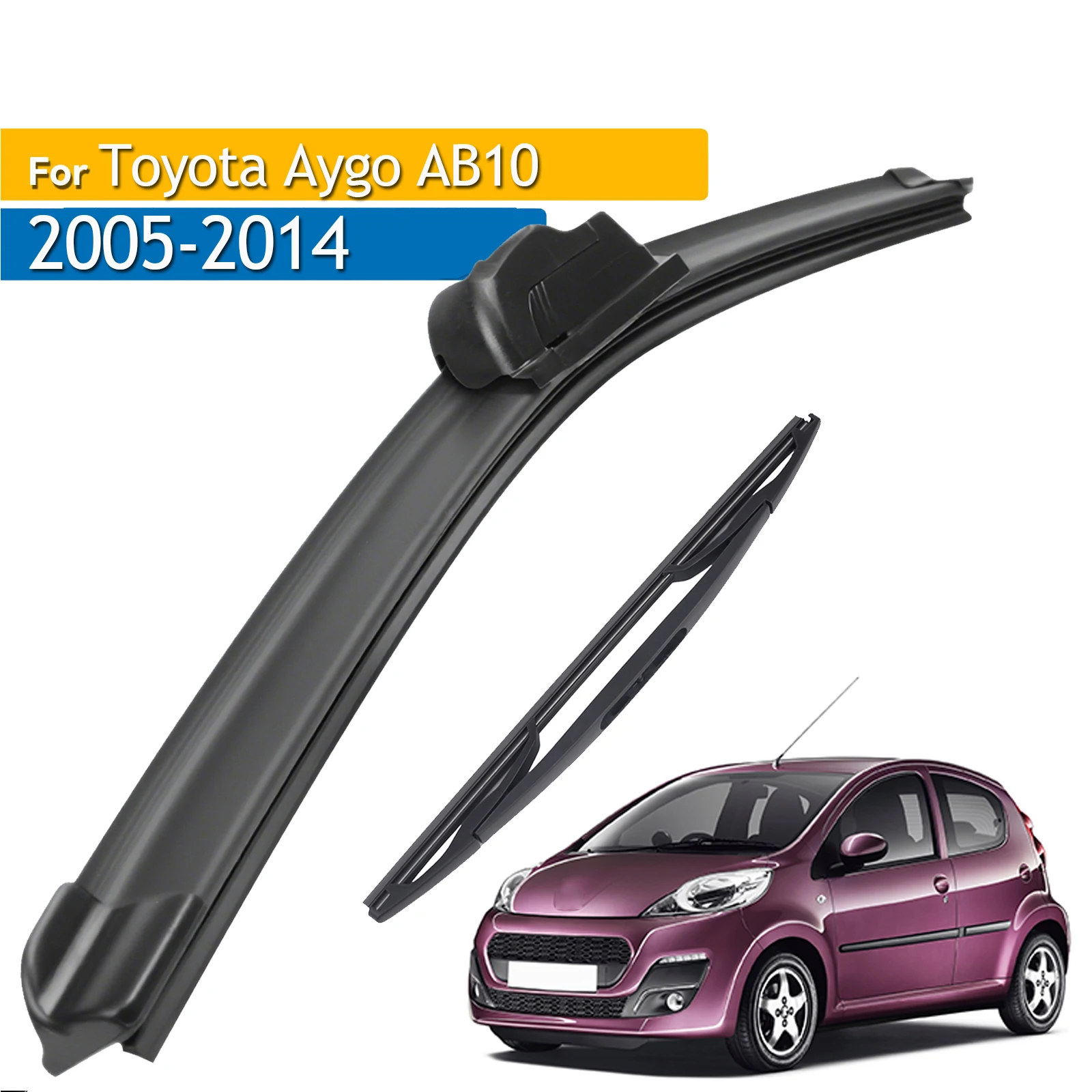 Erick's Wiper Front & Rear Wiper Blades Set Kit For Toyota Aygo AB10 Windshield Windscreen Window Car Brushes 26"12"