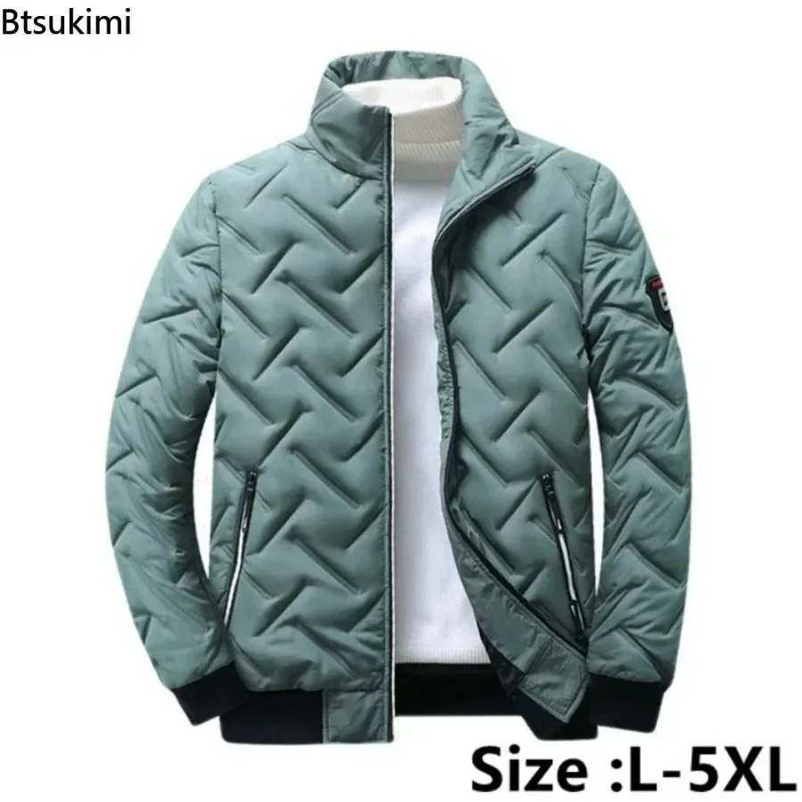 New Autumn Winter Men Cotton Padded Jacket Korean Streetwear Casual Men Fashion Clothing Male Warm Coats 5XL