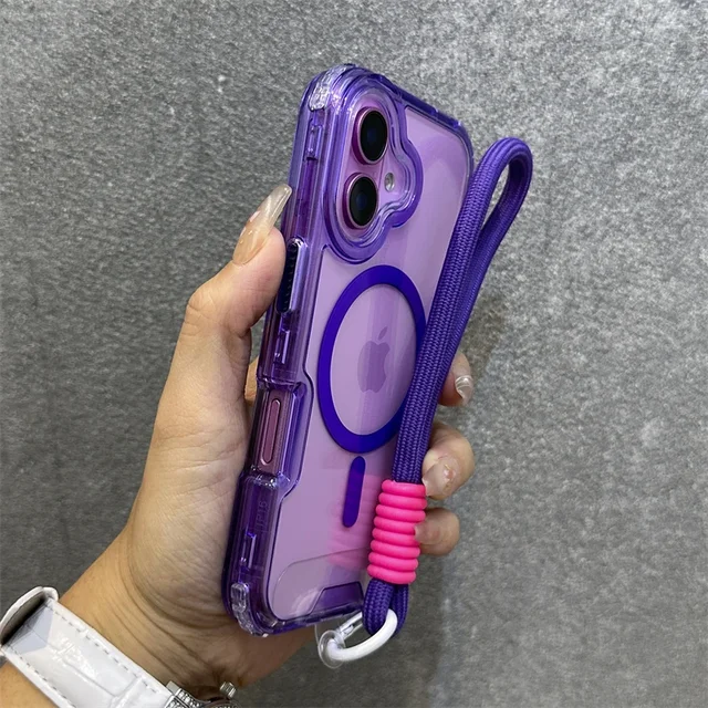 iPhone Macaroon Shockproof MagSafe Clear Case 4