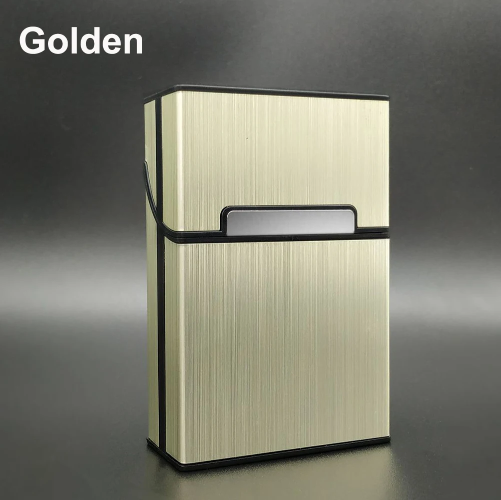 Sleek Aluminum Cigarette Case and Tobacco Holder Box