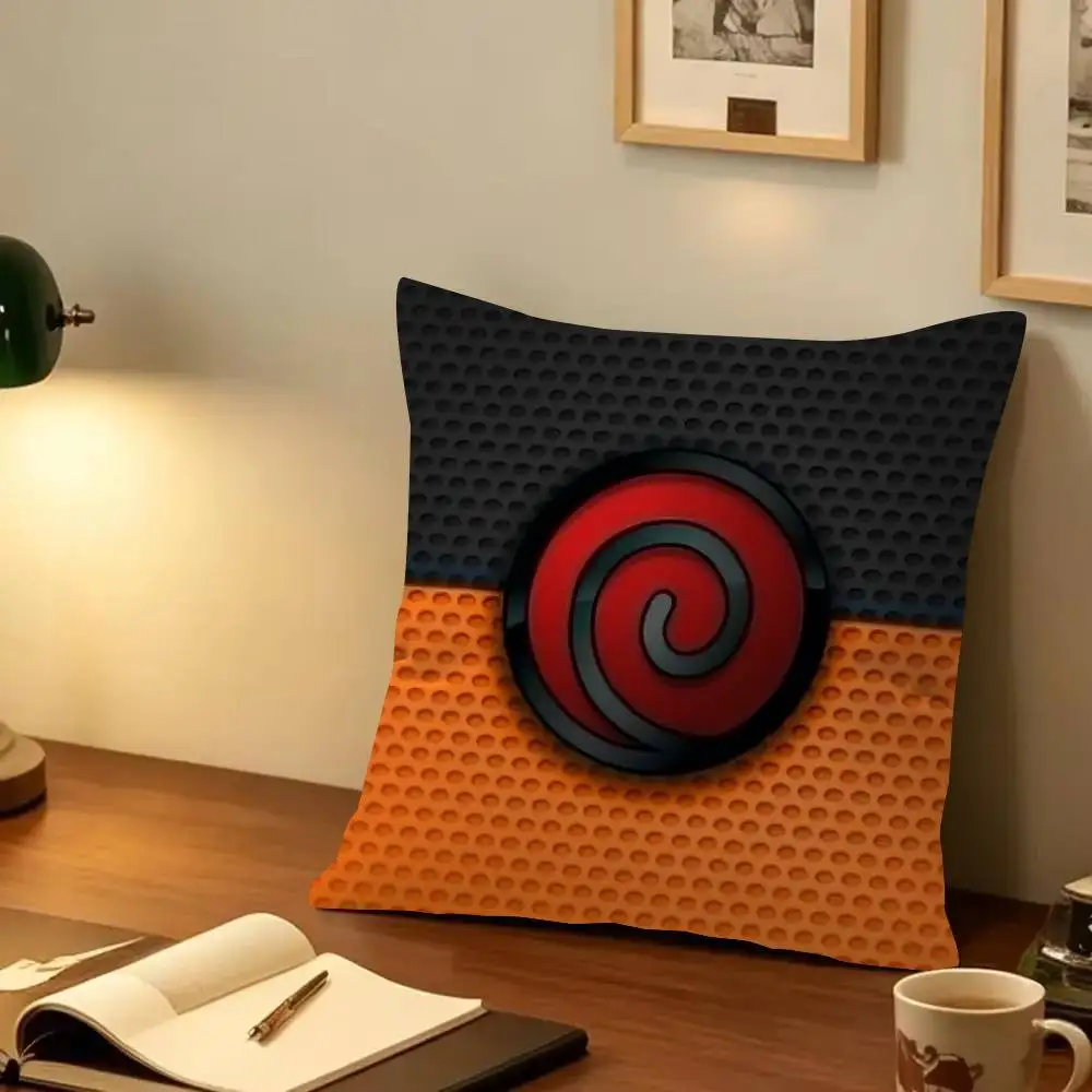 NARUTO Decorative Cushion Cover - Anime-Inspired Throw Pillow Case for Sofa & Car, Perfect Christmas Gift