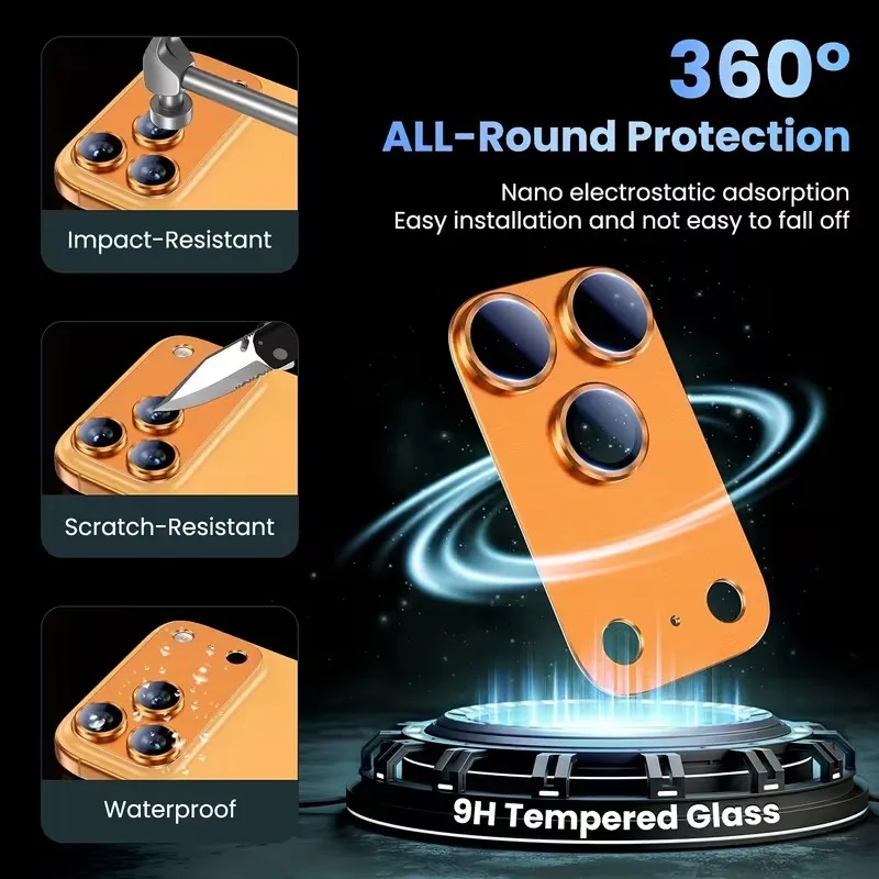 Premium Metal Glass Camera Lens Protector - Enhanced Lens Cover Accessories