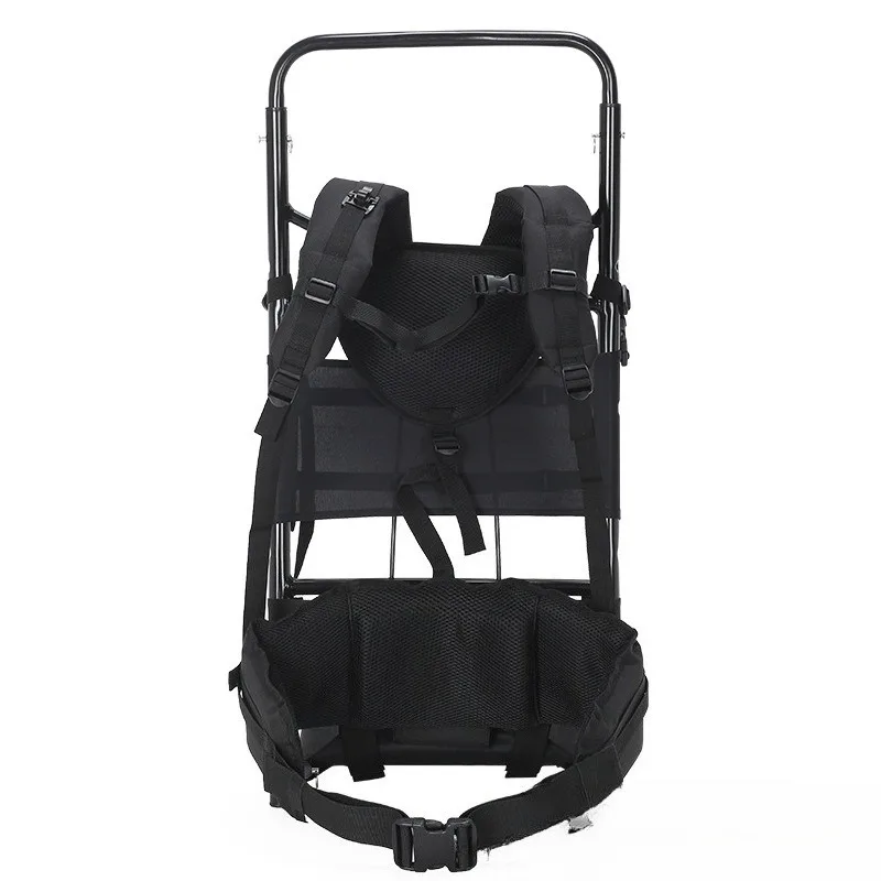 Outdoor Sports Thickened Back  Aluminum Alloy Mountaineering Hiking Long-distance Weight-bearing Comfortable Back Frame Bag K