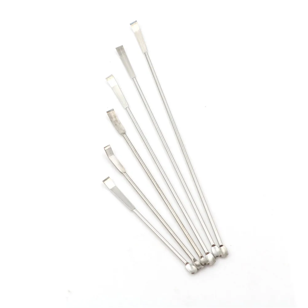 Lab Spoon Spatula Stainless Steel Micro Spatula Medicine Scoop U-Shape Pharmacy NMR Tube Spoon