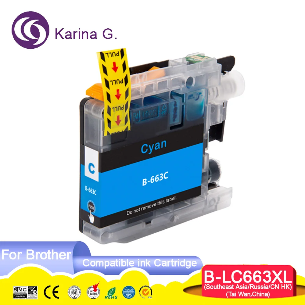 LC663 LC-663 Premium Compatible Color Inkjet Ink Cartridge for MFC-J2720 MFC-J2