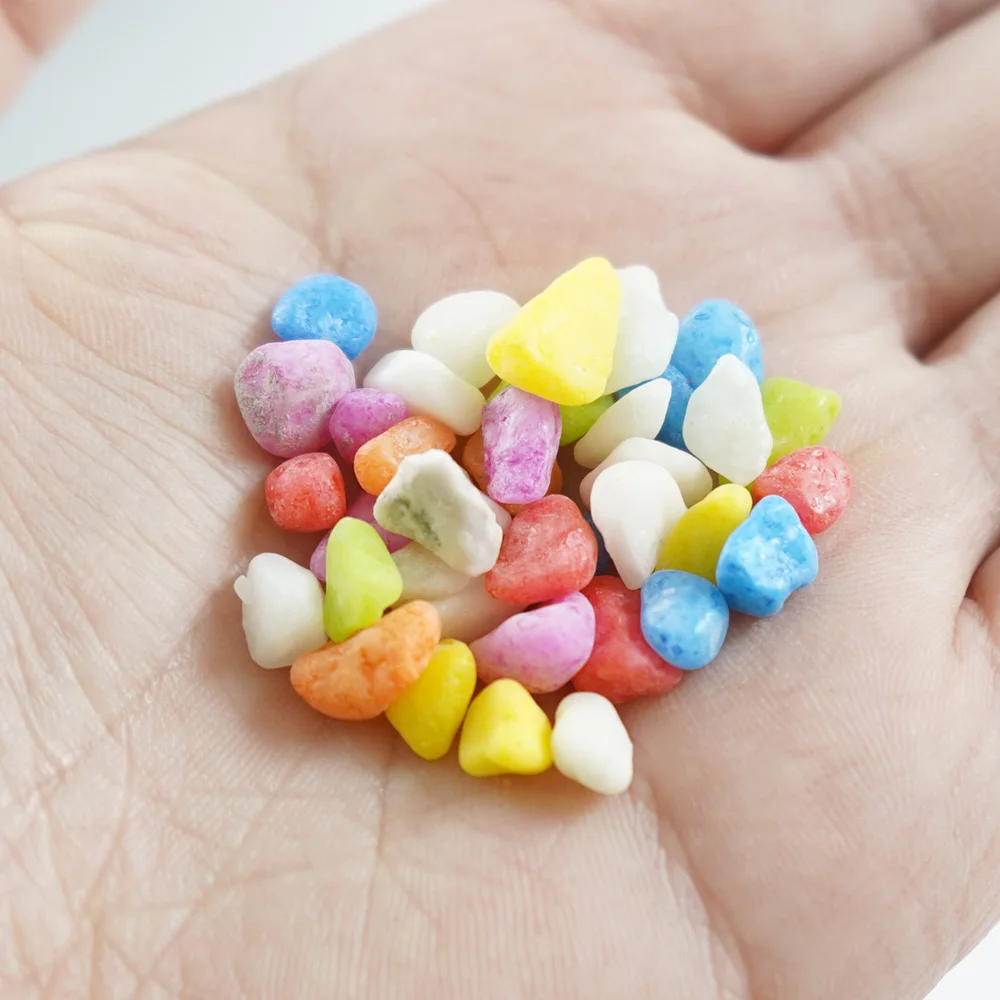 Natural Mini Assorted Polished River Sand Stones Rocks Plant Pebbles Garden Walk Stones Outdoor Gravel Fish Tank Vase Decorative decorative stones