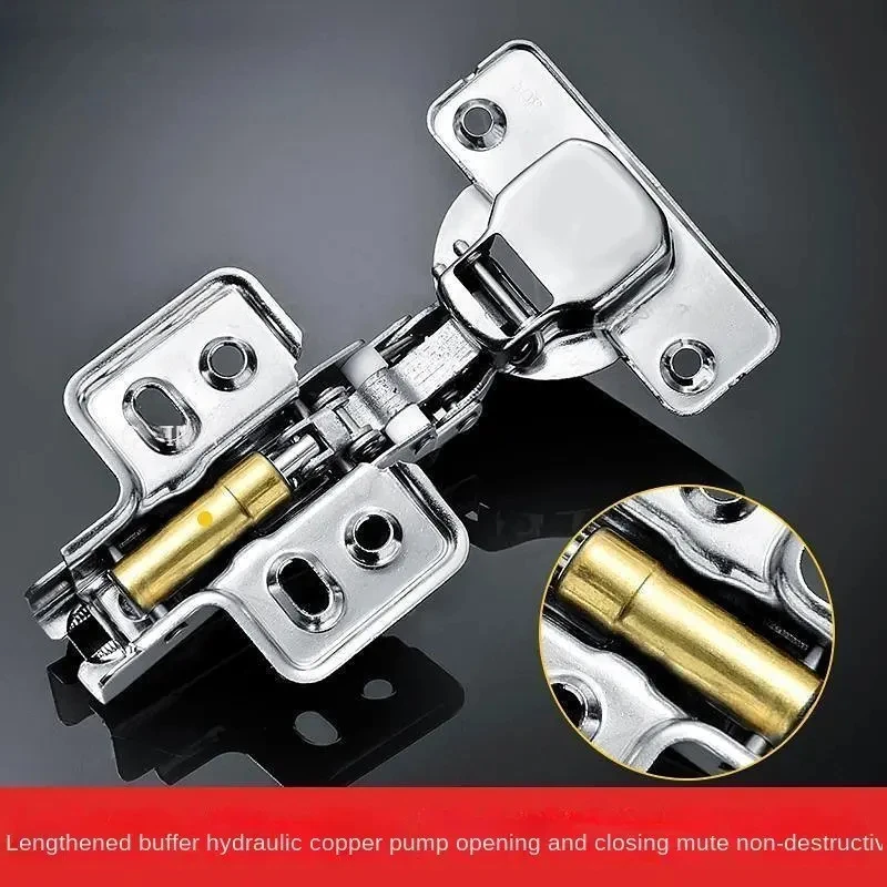 Stainless Steel Hydraulic Cabinet Door Hinge Cupboard Furniture Hinges Damper Buffer Soft Quiet Closing 2 Pcs stainless steel hinges door hinges