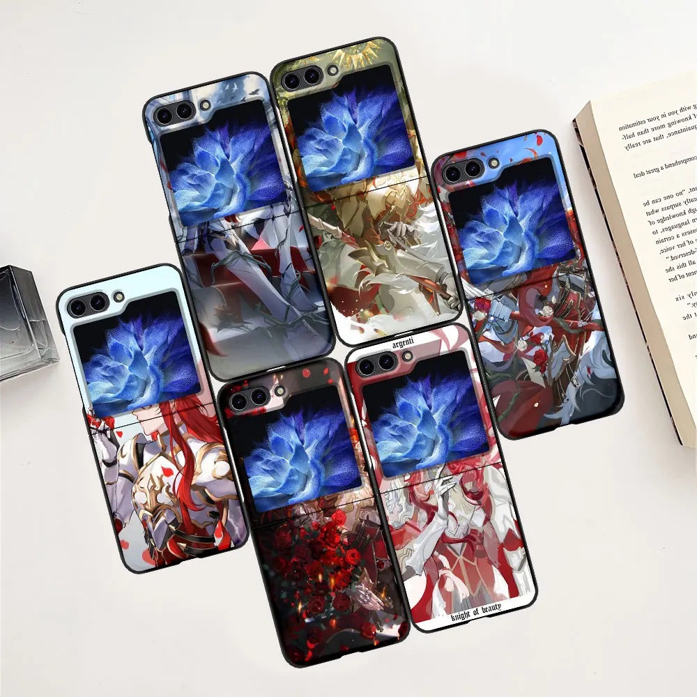 Custodia Star Rail Argenti Per Samsung Galaxy Z Flip5 Cover Pieghevole Nera Z Flip 5 Custodie Rigide Per Cellulari Zflip5 Coque Protettivo