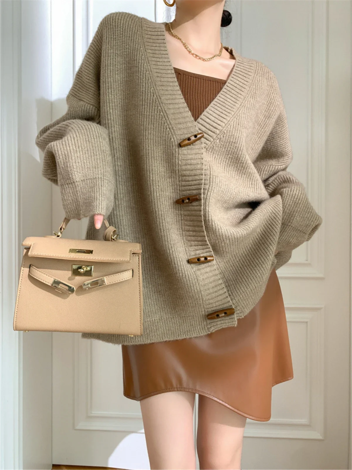 

New Vintage Sweaters Knitted Cardigan Long Sleeve Tops Autumn Winter Women's Jackets Korean Fashion Plus Size Loose