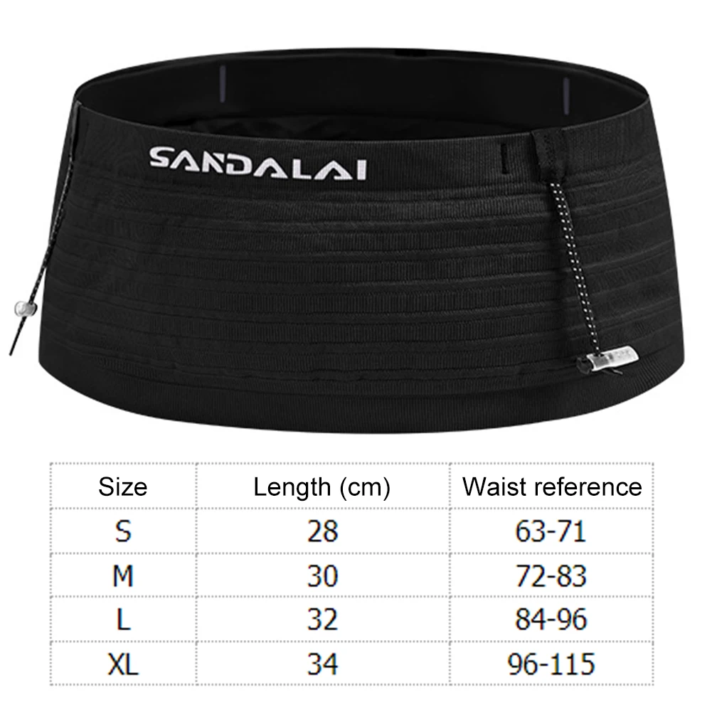 Slim Running Belt for Women Men with Phone Holder Fanny Pack Elastic Runner Belt for Triathlon Marathon Cycling Mountaineering 6