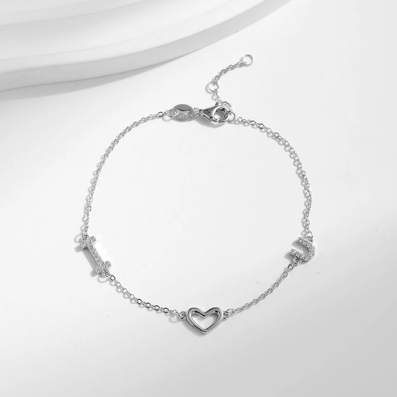 Lovans Bracciale Regolabile In Argento 925 Con Charms A Forma Di Stella - Simbolo Fortuna - Regalo Donna