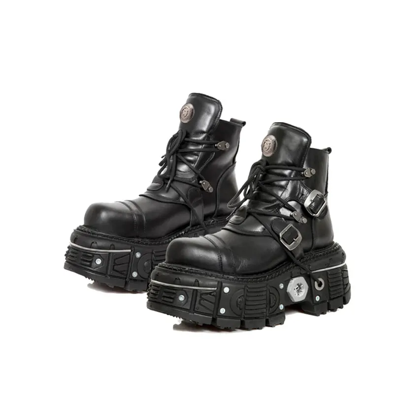 2023 new Rock Metal Gothic Locomotive Men's Female Summer Punk platform shoes