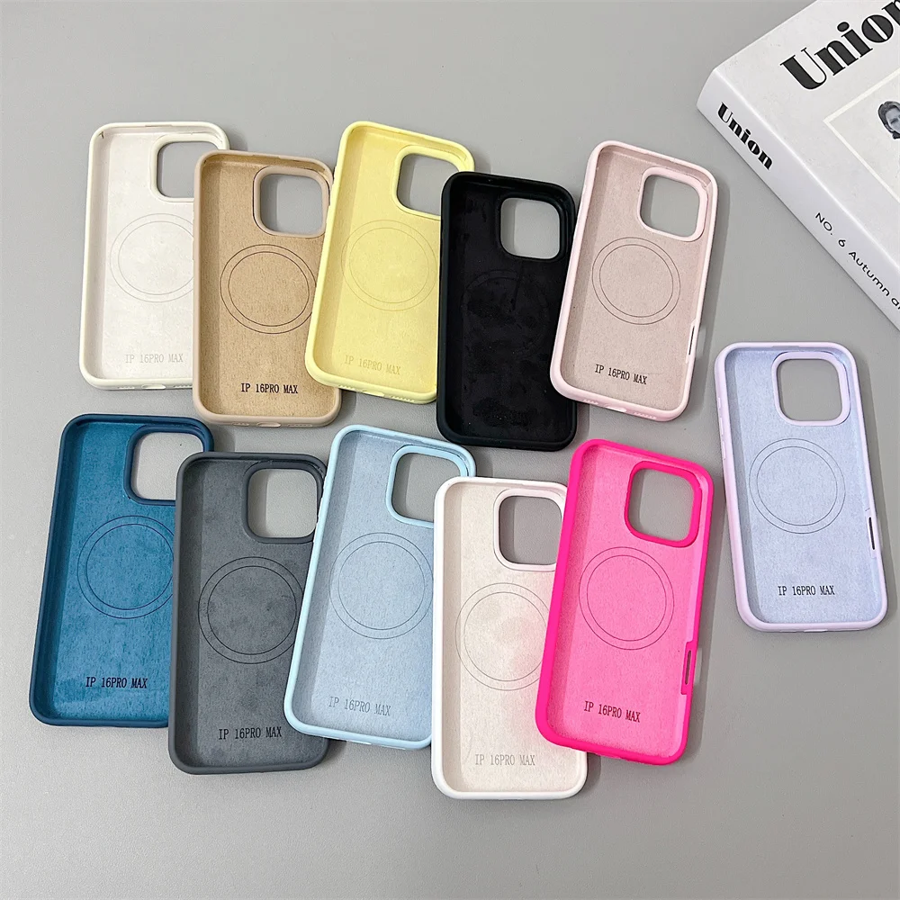 Premium Liquid Silicone Magnetic Phone Case with MagSafe Compatibility