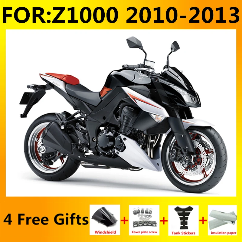 

New ABS Motorcycle Fairings Kit fit For Z1000 Z ER ZR 1000 ZR1000 ER1000 2010 2011 2012 2013 bodywork fairing set white black