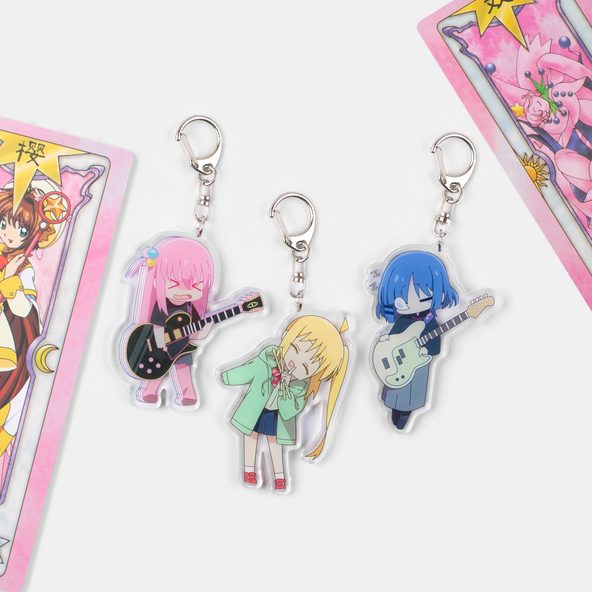 Anime BOCCHI THE ROCK Keychain Gotoh Hitori Kita Ikuyo Key Chains Animation Peripheral Cosplay Props Jewelry Gift