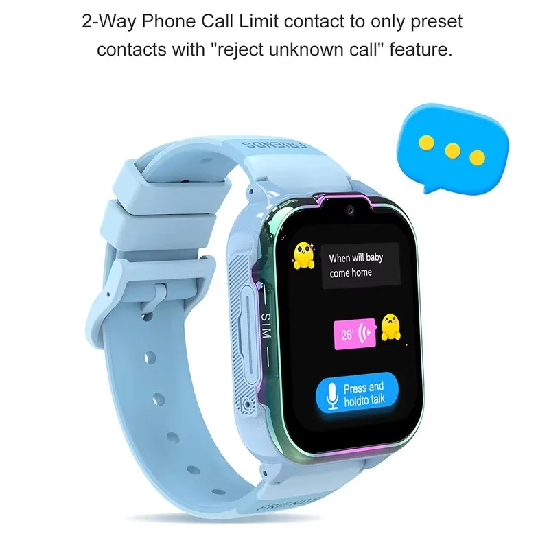 Children's Smart Watch 4G GPS Track Video Call Camera SOS Waterproof Display Location LBS Tracker Smart Phone Watch