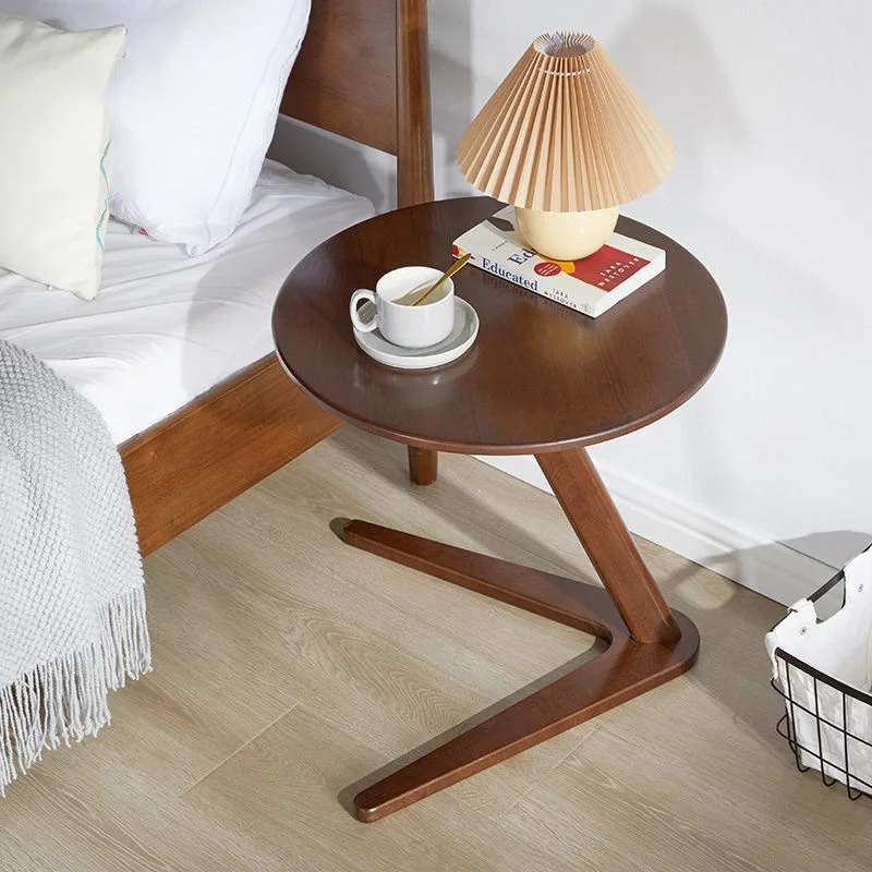 Side End Table Lift Top Coffee Table Solid Wood Side Dining Table Coffee Tea Round Furniture Living Room Camping Cafe Wood Table