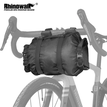 Rhinowalk Bilke Imbracature per manubrio Borsa asciutta da 12 litri Borsa anteriore staccabile impermeabile Base di montaggio di grandi dimensioni adatta per MTB Bicicletta da strada Ciclismo