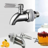 Bar Beverage Wine Barrel Faucet Drink Dispenser Tap Spigot Water 304 Stainless Steel Coffee Juice Taps Silver 12mm 16mm 1