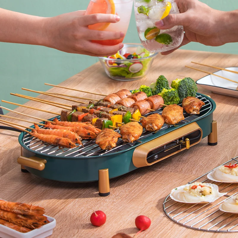 Electric Grill Household Electric Grill Smokeless Barbecue Grill Barbecue Grill Barbecue Skewer Barbecue Instant Hot Pot