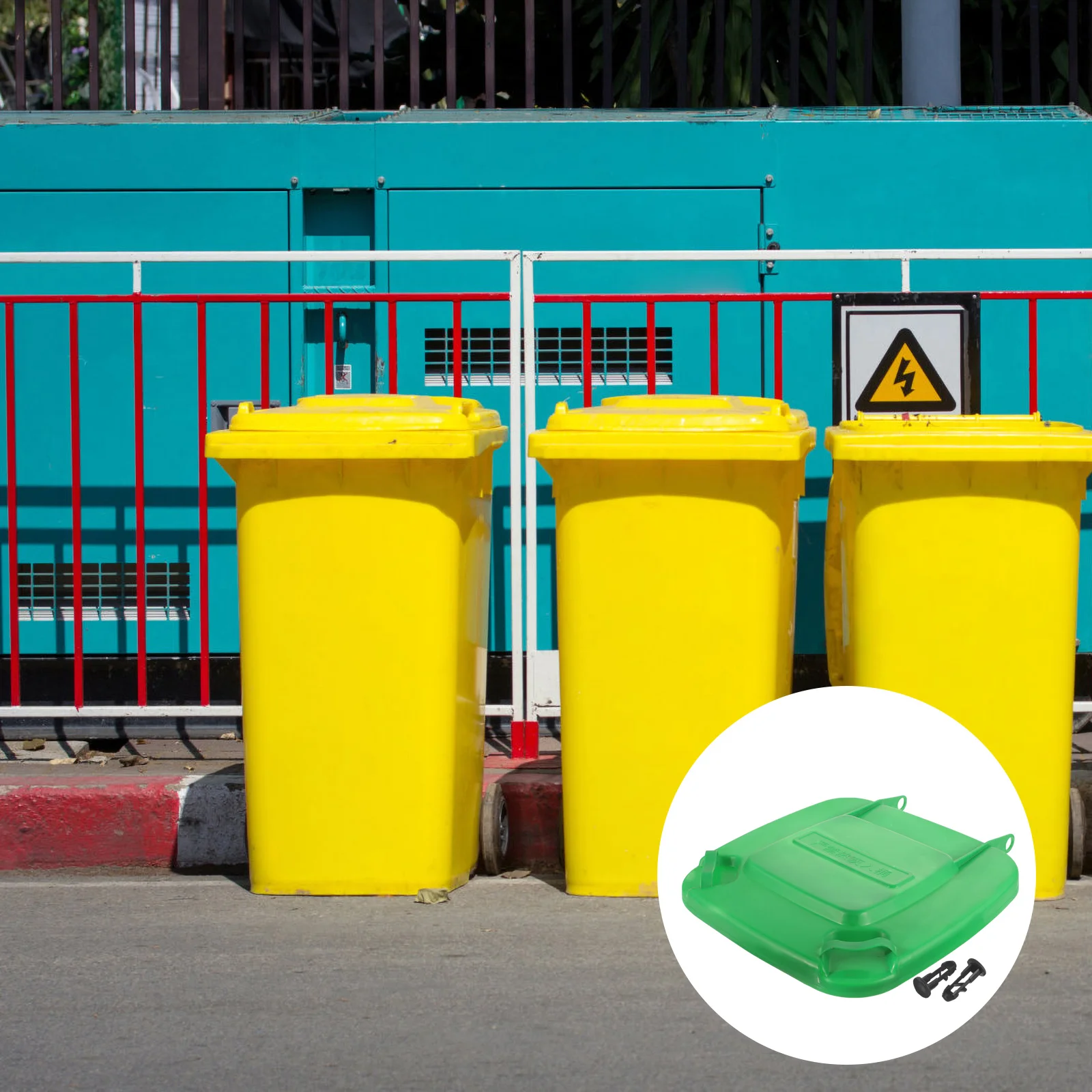 

Trash Can Lid Outdoor Garbage Can Lid Plastic Waste Bin Lid Replacements Sanitation Waste Bin Cover Wastebasket Lid Home Kitchen
