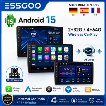 ESSGOO-Radio con GPS para coche, reproductor Multimedia con Android, 2 Din, Carplay, 7, 9, 10 pulgadas, vídeo, estéreo, estilo Tesla, Nissan, Hyundai 1