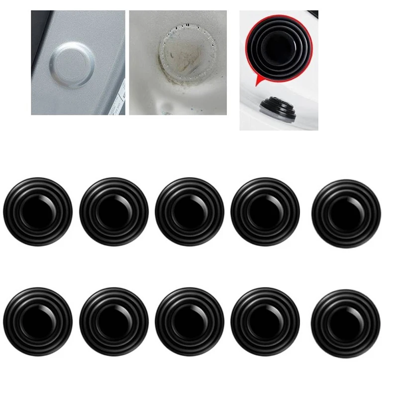 10 Pieces Car Door Anti Shock Pad Hood Trunk Anti Collision Silicone