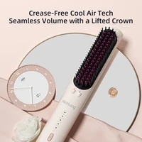 Brosse lissante chauffante électrique multifonction pour cheveux bouclés et raides, fer à lisser et à boucler 2