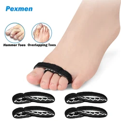 Pexmen 1/2/5/10Pcs Hammer Toe Straighteners Toe Splint Toe Cushioned Bandages for Overlapping Toes Finger Protector