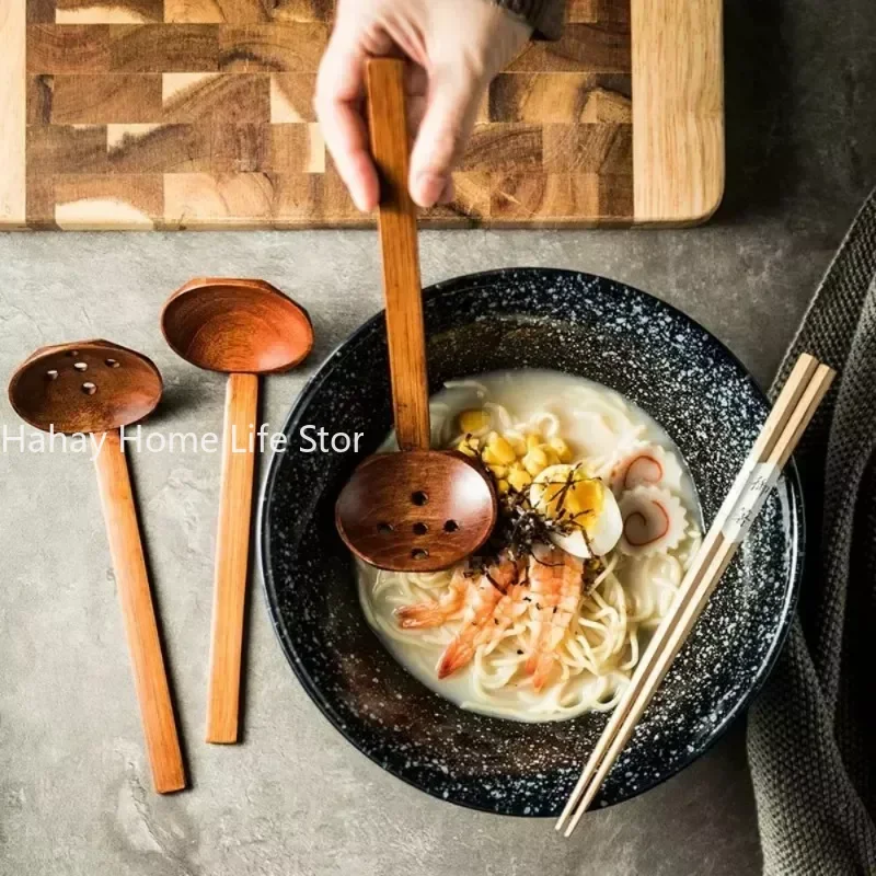 2 Cucchiai Da Minestra In Legno - 6.1 Pollici, Per Ramen, Zuppe E Cucina - Foto 8
