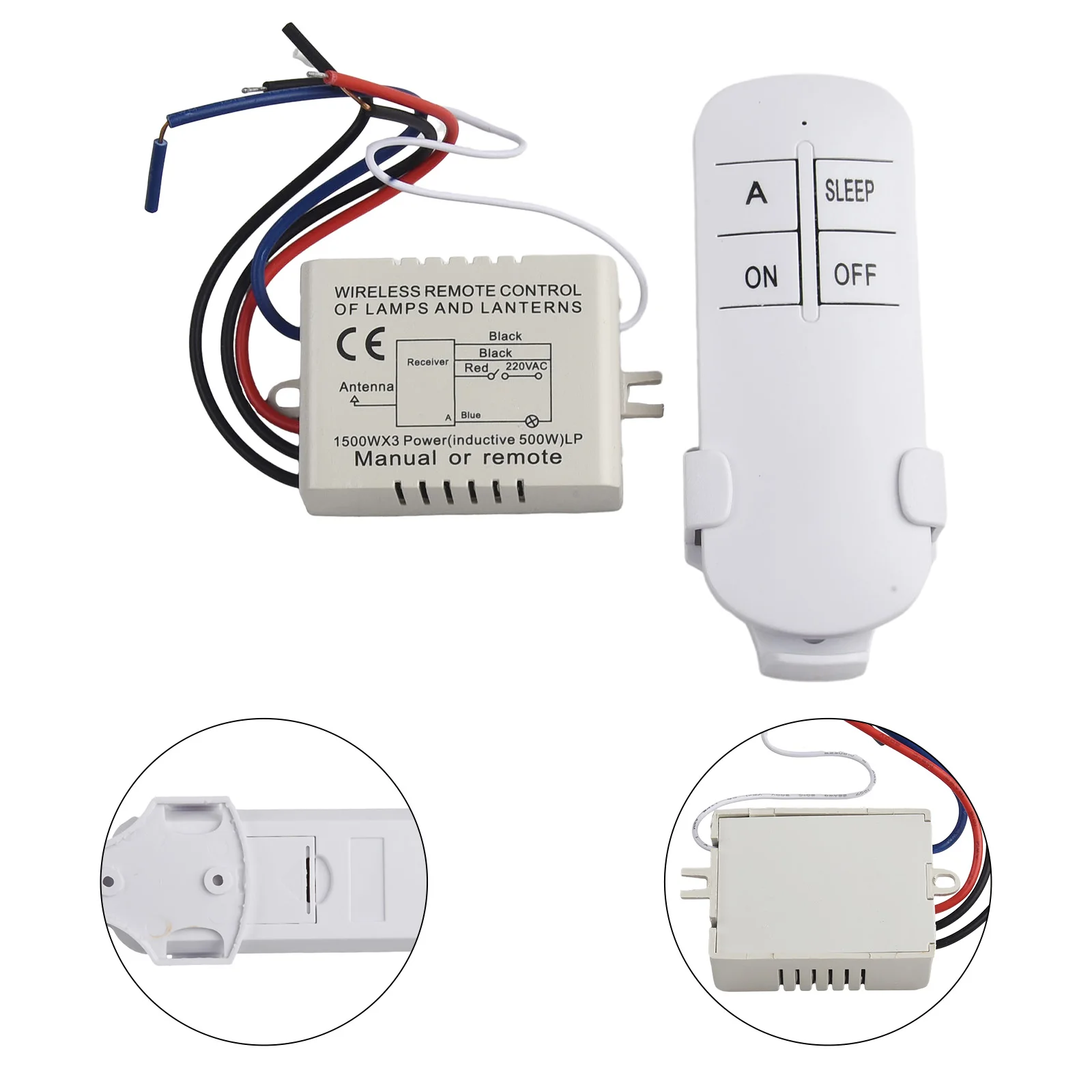 

1PCS 1CH ON/OFF 220V Remote Switch Light Wireless Wall Remote Switch Receiver Wall Remote Control Switch Receiver Transmitter
