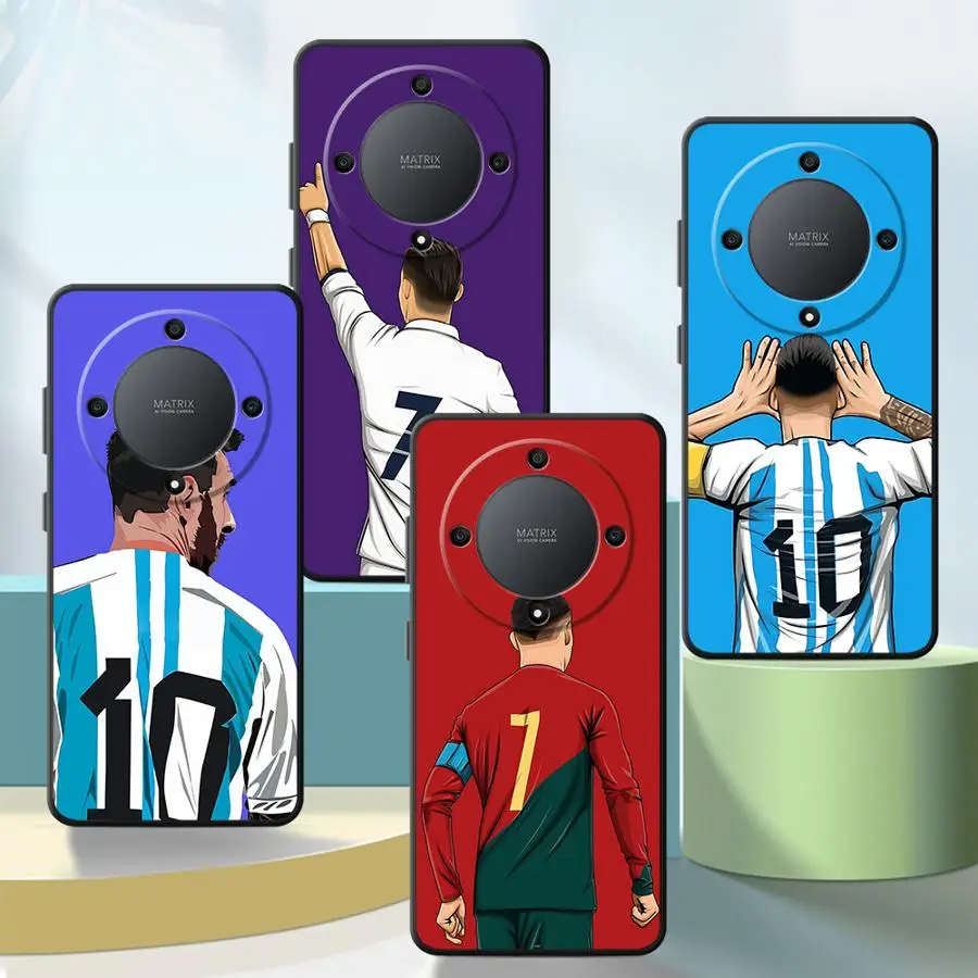 Football Star Numbers Soft Phone Case Cover