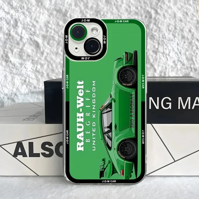 Angel Eyes JDM Drift Sports Car Phone Case