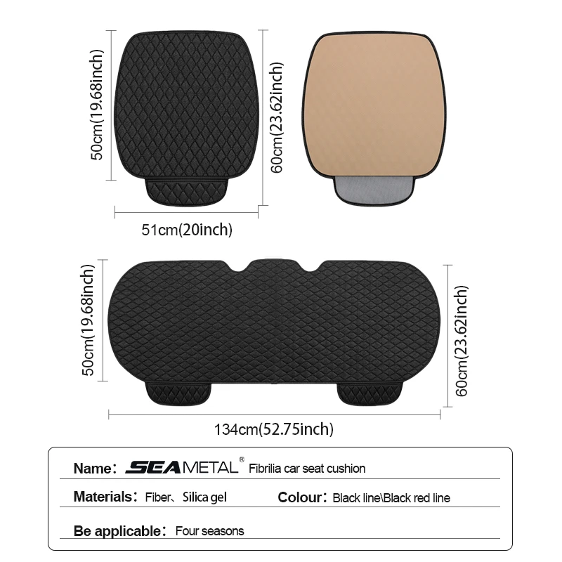 Linen Car Seat Covers for All Seasons Universal Fit