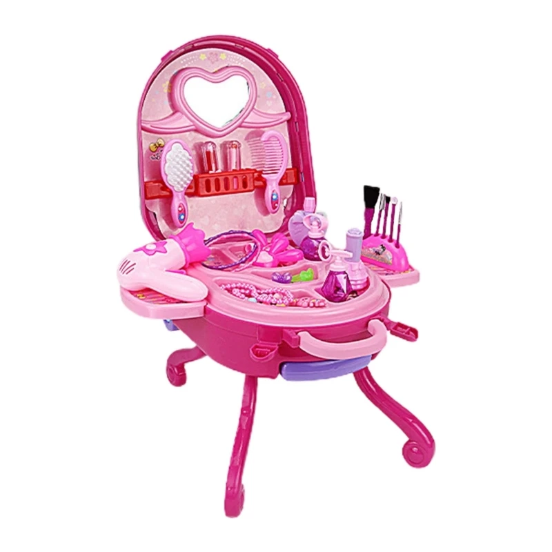 Girls Toy Princess Makeup Vanity Dress-up Table Toy for 3 4 5 6 Years Old Girls