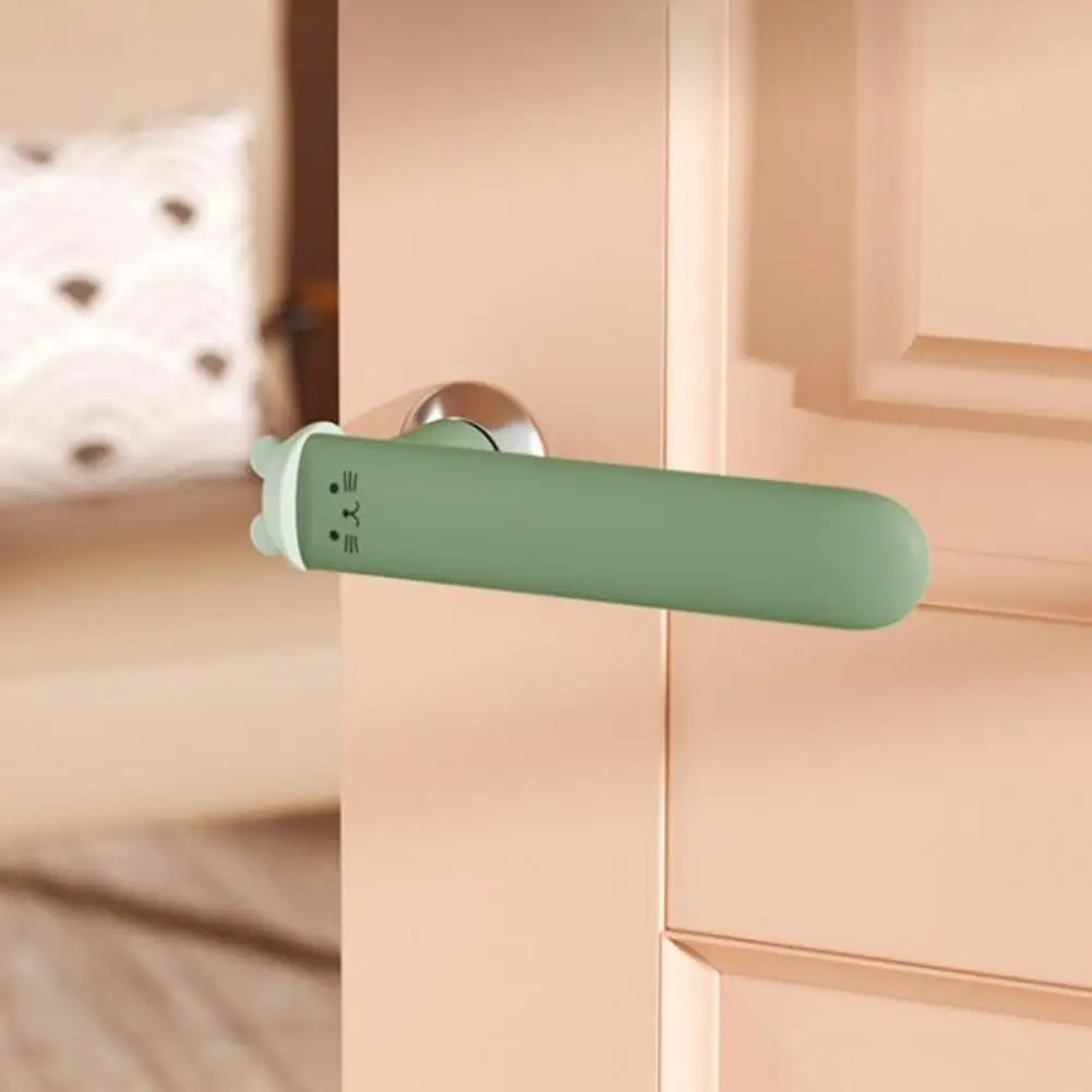 Excellent Comfortable Grip Door Handle Cover Wear-Resistant Anti-collision Cartoon Shape Silicone Door Handle Protector