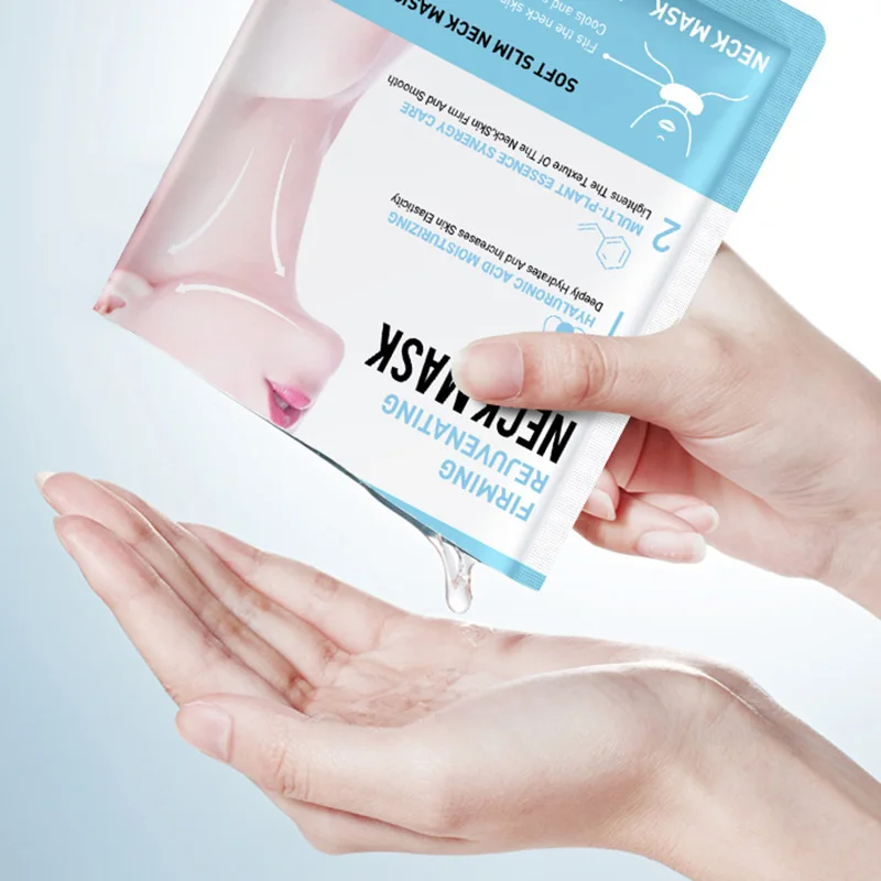 20pcs SADOER Hyaluronic Acid Neck Mask Collagen Firming Neck Masks Nourishing Brightening Beauty Moisturizing Necks Skin Care