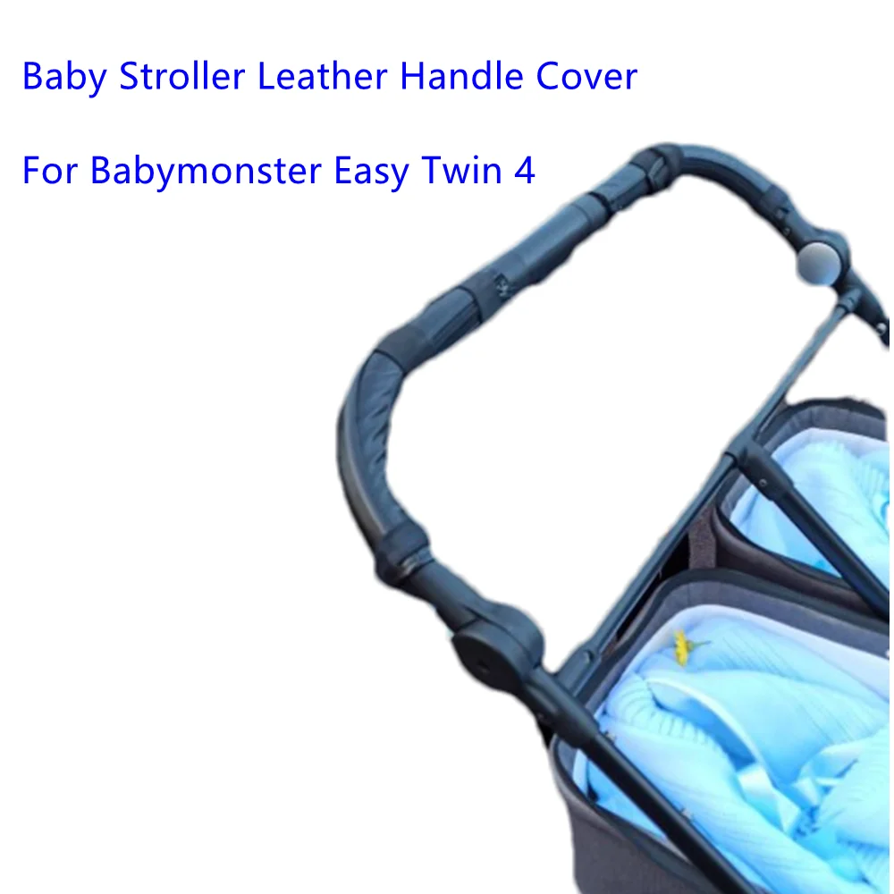 Baby Leather Armrest Covers For Babymonster Easy Twin 4 Handle Bumper Sleeve Case Bar Protective Cover Stroller Pram Accessories baby stroller accessories best