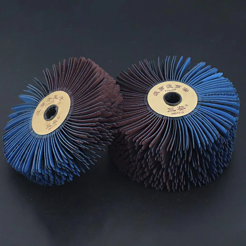 4 Pieces 85*35*6mm Drill Abrasive Wire Grinding Wheel Nylon Bristle Polishing Br