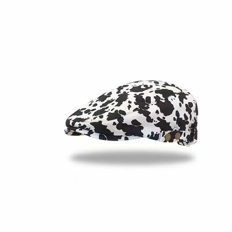 Women's Leopard Print Newsboy Cap Classic Adjustable Gatsby Cabbie Ivy Flat Hat Fashion Casual Beret Hat cotton newsboy cap berets hat