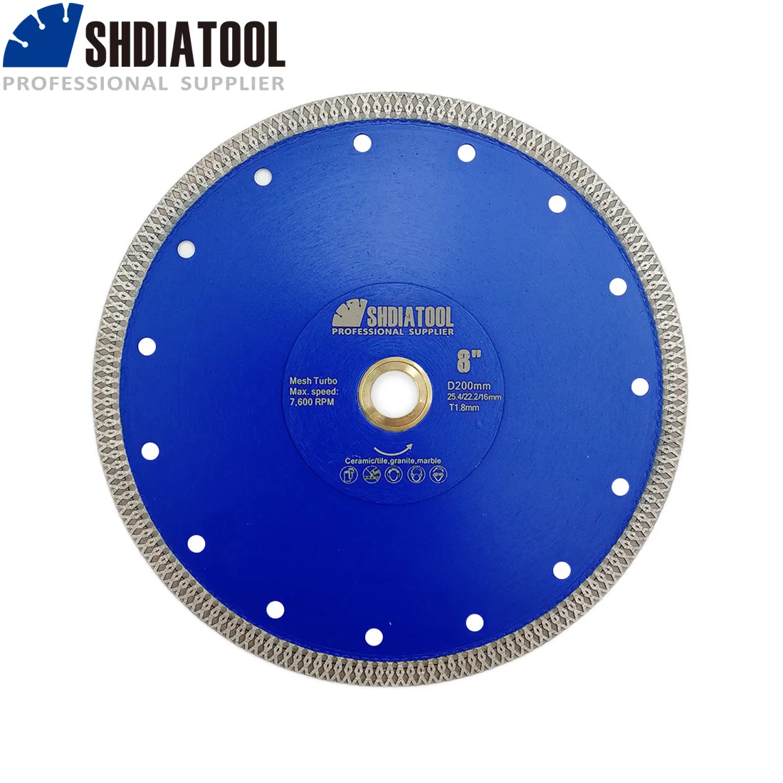 

SHDIATOOL 2pcs Dia12"/300mm Hot-pressed Sintered Diamond Cutting Disc X Mesh Turbo Rim Segment Saw Blade For Tile Ceramic Marble