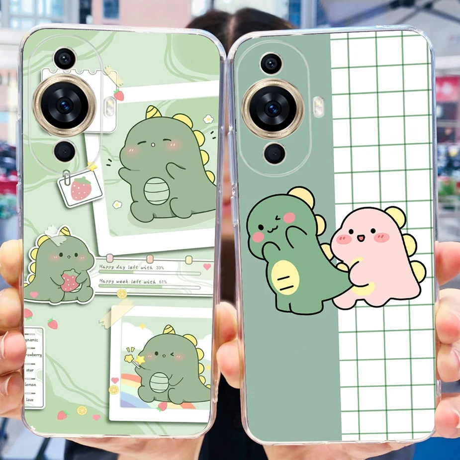 Cute Painted Clear Silicone Soft TPU Phone Case for Huawei Nova 11 Series