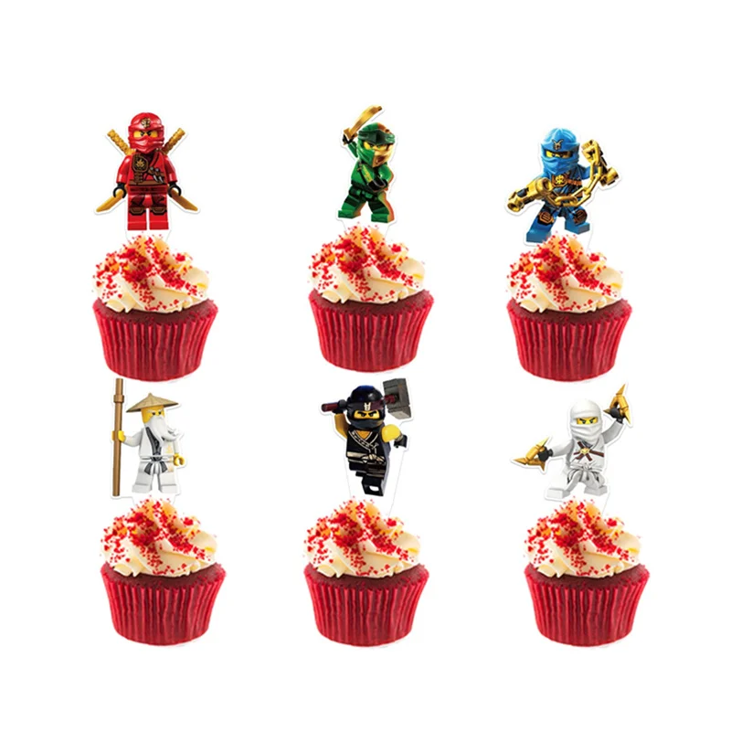Ninjag Cupcake Topper Cake Picks Kids Birthday Event Party Decor 12pcs